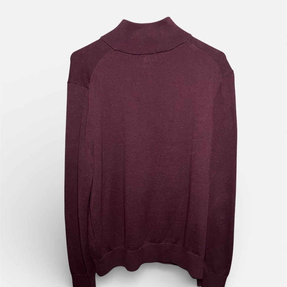 ⚡️Nautica Men's Burgundy Zip-Up Sweater Size Medium - Picture 2 of 3